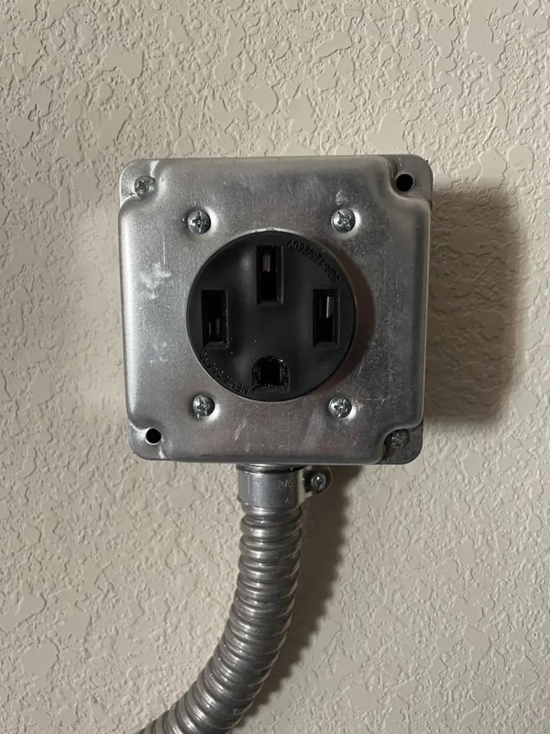 NEMA 14-50 outlet installed for Electrical Panel Upgrade in Silsbee